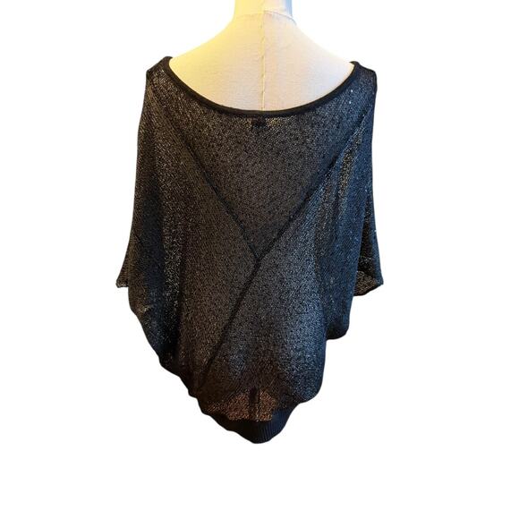 Y2K Poof Couture Sweater Womens M Black Mesh Sequin Whimsigoth Dark Romance - Picture 3 of 9